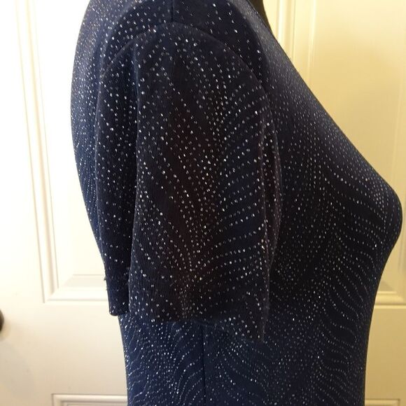 (3/$20) Marian & Maral navy blue short sleeve glitter dress - Picture 9 of 13
